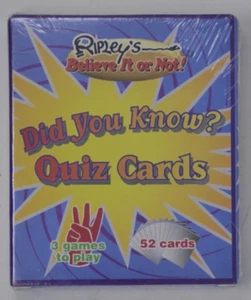 Ripley s Believe It or Not Did You Know Quiz Cards (Ripley's Entertinament,2000) - Picture 1 of 8