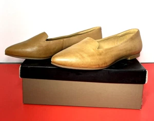 Neu Trotters Design Marmoriert Braun Leder Hellbraun Flats Spitz zulaufend - Größe 8 Weite - Bild 1 von 7