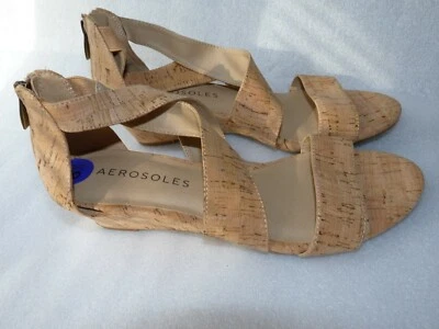 Sandalias de mujer Aerosoles cuña tostada talla 8,5 SKU#06869 Foto 1 de 4