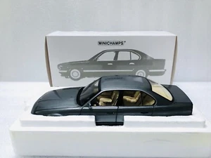 1/18 Minichamps 1988 BMW 535i (E34) Grey Metallic Diecast Full Opening - Picture 1 of 17