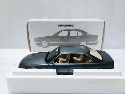 1/18 Minichamps 1988 BMW 535i (E34) Grey Metallic Diecast Full Opening - Image 1 of 4