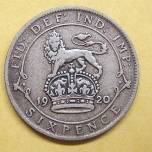 1920 Great Britain 6 Pence Take a Look - Picture 1 of 2