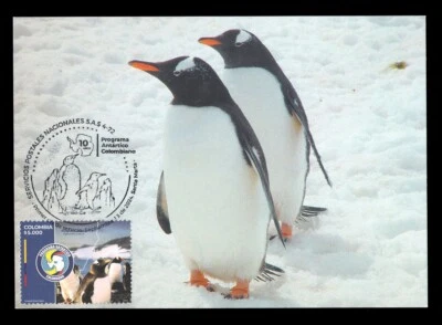 COLOMBIA 2024 Maximum Card - Programa Antártico Colombiano Antarctica penguins - Image 1 of 2
