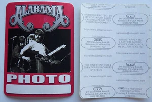 Alabama Group Red Photo Concert Tour Backstage Pass D30 - Picture 1 of 1