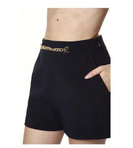 Nuevos Pantalones Cortos Guess Marciano Cadena Dorada Elegante Crucero Azul Marino S 4 - Imagen 1 de 7