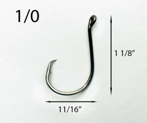 PAQUETE DE 50 anzuelos de pesca en círculo offset talla 1/0 TACKLEWORKS 7384 - Imagen 1 de 1