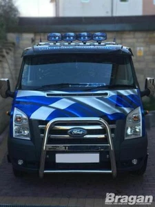 Roof Bar + Jumbo Spot Lamps + LEDs For Ford Transit MK7 07 - 14 Steel Light Bar - Picture 1 of 12