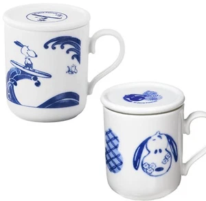 Taza PEANUTS Snoopy 300 ml con colador de té y tapa HECHA EN JAPÓN - Imagen 1 de 9