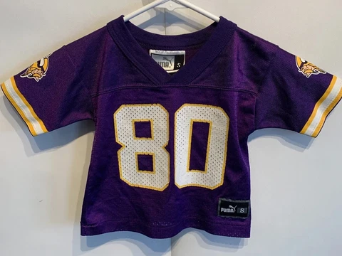 Vtg Puma Minnesota Vikings Cris Carter #80 NFL Football Jersey Youth Toddler S Cover