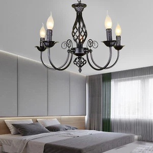 Kronleuchter Landhausstil 5 flammig Vintage Deckenlampe Wohnzimmer Lampen E14 - Bild 1 von 5
