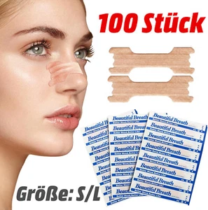 100x Nasenpflaster Schnarchstopper Nasal Strips Pflaster Besser Atmen Schnarchen - Bild 1 von 14
