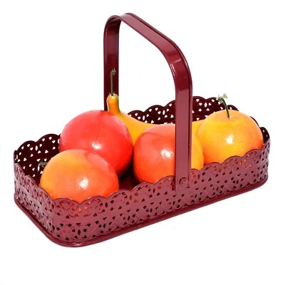 Iron Basket, Handmade Fruit Basket with Handle, Best Gift Item, Basket HomeDecor - Image 1 of 2