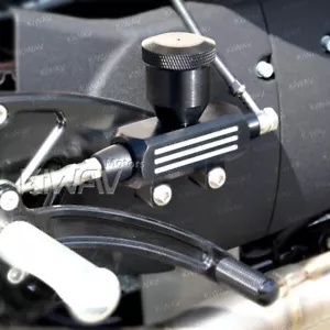 Custom Rear Brake Master Cylinder 9/16" bore Black Braking Systems - Picture 1 of 8