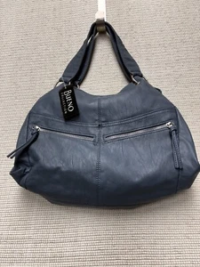 Bueno Women's Purse Blue 2 Top Handles Outside Pockets New With Tags - Picture 1 of 10