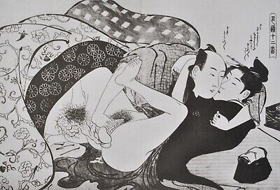 Kitagawa UTAMARO (d'après) : La Voie De L'amour, LITHOGRAPHIE érotique, 1973 • 79€