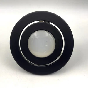 4" RECESSED CAN LIGHT ADJUSTABLE GIMBAL RING BLACK TRIM USE PAR20 R20 BULB - Picture 1 of 3