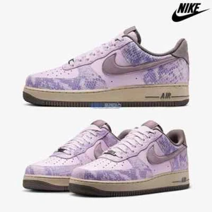 New Mens Nike Air Force 1 Low Purple Snakeskin - Picture 1 of 5
