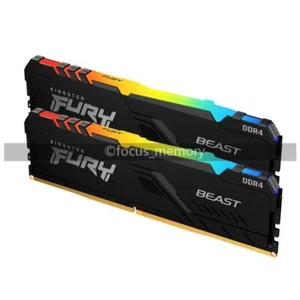 Kingston FURY Beast 32GB (2x16 GB) 288Pin DDR4 3200 PC4-25600 RGB Desktop Memory - Picture 1 of 5
