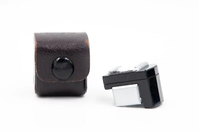 Minolta Accessory Hot Shoe Adapter for XK, XM, X-1 w/Leather Case EX+ - Image 1 of 3