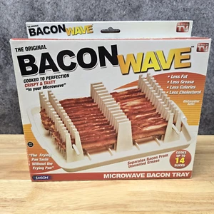 Vintage The Original Bacon Wave Mikrowelle Speck Tablett kocht bis zu 14 Scheiben - Neu - Bild 1 von 8