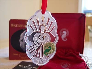 WATERFORD CRYSTAL 1999 JOY TO THE WORLD ORNAMENT NIB - Picture 1 of 2