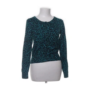 H&M, Strickjacke, Damen, Größe: 38, Türkis/Schwarz, Baumwolle, Leopard #BRQ - Bild 1 von 6