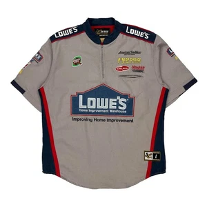 Chase Authentics Nascar Short Sleeve Shirt - Large Blue Cotton Blend - Picture 1 of 7