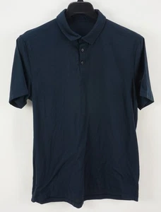 Camisa polo elástica jersey azul oscuro manga corta grande Lululemon Performance para hombre - Imagen 1 de 7