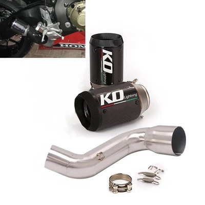 Exhaust Mid Pipe Carbon Fiber Muffler For Honda CBR1000RR 2008-2016 EU Version - Imagen 1 de 4