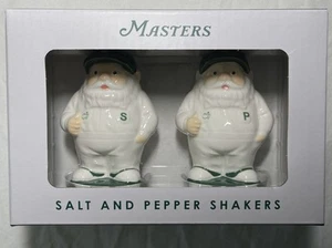 NEW! 2025 Masters Gnome Rare Augusta National Golf Ceramic Salt & Pepper Shakers - Picture 1 of 5