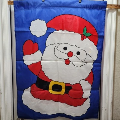 🎅Bandera vintage años 90 Papá Noel Windsculpts 29x39 nailon 2 caras Navidad Foto 1 de 4