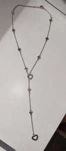 TIFFANY & CO. Multi-Heart Link Lariat Necklace - Sterling Silver - Authentic - Picture 1 of 3