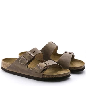 BIRKENSTOCK ARIZONA GEHOLTE LEDER HAUSSCHUHE TOBACCO BROWN - Imagen 1 de 7