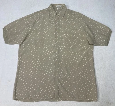 Vtg Giorgio Armani Shirt Mens M Star Print Short Sleeve Button Up Made In Italy - Image 1 of 4