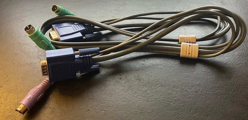 VGA & P/S2 KVM Monitor Cable length 1m - Image 1 of 1