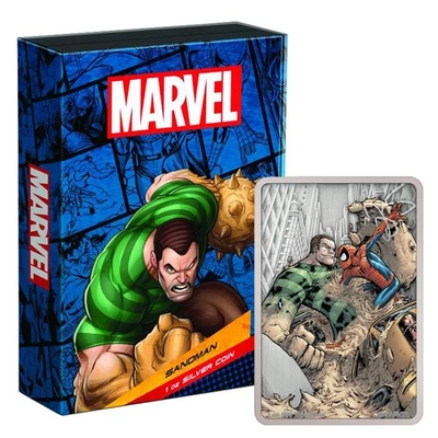 2024 Marvel The Sandman 1 oz Silver Coin By Agoro Mintage of 2000 - Image 1 of 3