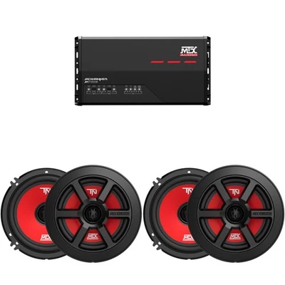 Jackhammer MTX Audio JH7005 5 canais Amplificador, (2) pacote coaxial TERMINATOR 6,5" - Imagem 1 de 4