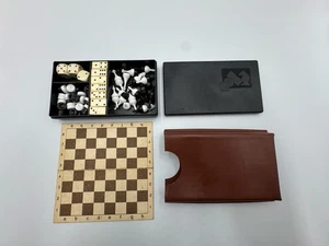 Dama domino dadi magnetici set da viaggio Kiev vintage SCACCHI URSS sovietici rari - Foto 1 di 12