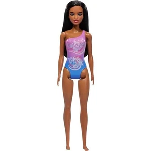 BARBIE BEACH CON COSTUME DA BAGNO FUCSIA - Foto 1 di 2