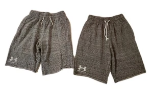 2 Paar Herren Under Armour UA RIVAL Frottee Fitness Sweatshorts, 10" Schrittlänge Größe Small - Bild 1 von 7