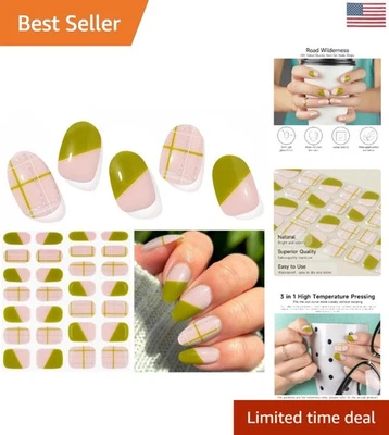 28 pegatinas de uñas UV de calidad de salón en carretera silvestre - manicura casera sin esfuerzo Foto 1 de 4