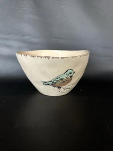 INHOMESTYLEZ Frühling Ostern Singvogel Steinzeug große Schale - Bild 1 von 10