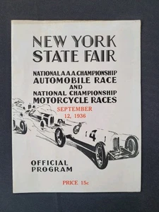 1936 AAA New York State Fair Autorennen Programm, Mauri Rose gewinnt - Bild 1 von 10