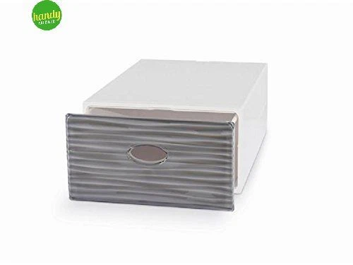 BOX WAVE DOMOLIVING QBOX LARGE GRIGIO BIANCO 15 X 28 X 40 CM