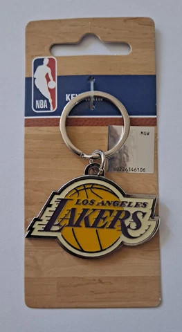 Los Angeles Lakers NBA Metal Chrome Logo Cut Keychain Car Auto Cover