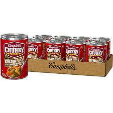 Chunky Soup, Sirloin Burger With Country Vegetable Beef Soup, 16.3 oz Can (Pack