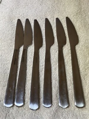 Juego de 6 cuchillos de cena IKEA de acero inoxidable cubiertos de porcelana Foto 1 de 4