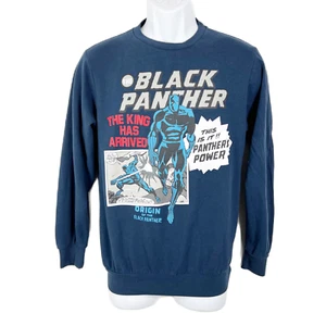 Black Panther Long Sleeve Shirt Youth Extra Large Blue Marvel Graphic Casual Tee - Picture 1 of 12