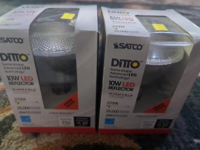 Satco Ditto *2 PACK* 9.5W / 65W Warm White Dimmable LED Floodlight - Image 1 of 2