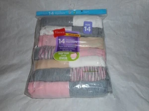 Hanes Girls Tagless 14 pair Hipsters Underwear Multicolor SIZE 16 cotton breath - Picture 1 of 1